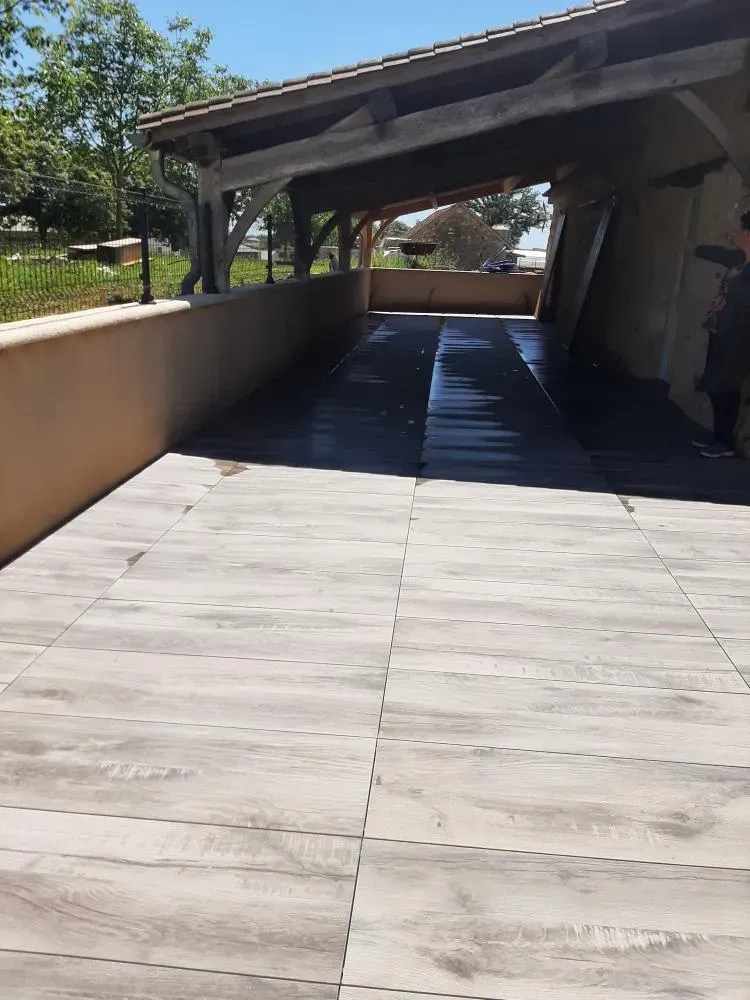 Terrasse parquet flottant après